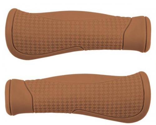 Paire poignees velo marron 1